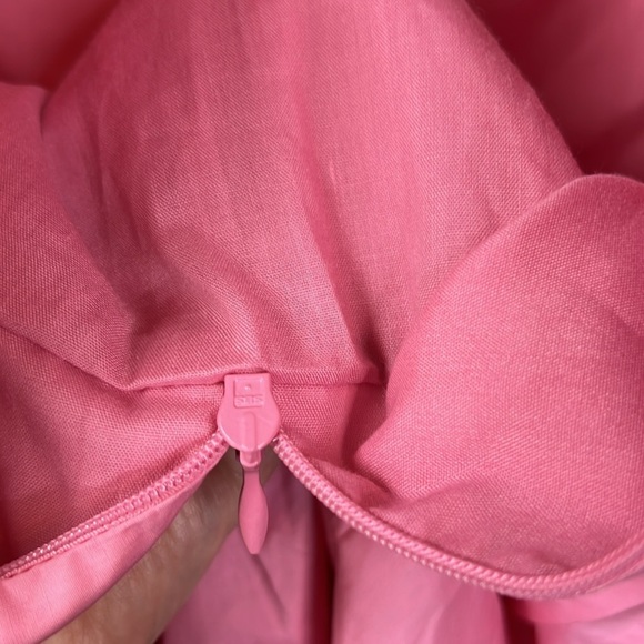 English Factory Front Zip 3/4 Sleeve Mini Dress Size M In Bubble Gum Pink - Picture 12 of 12